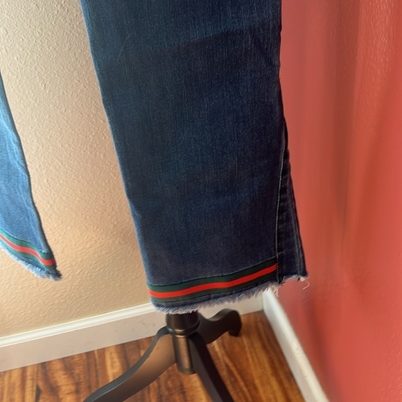 NEW KOKO Insert Flare Jeans with Green Red Trim - Picture 9 of 12